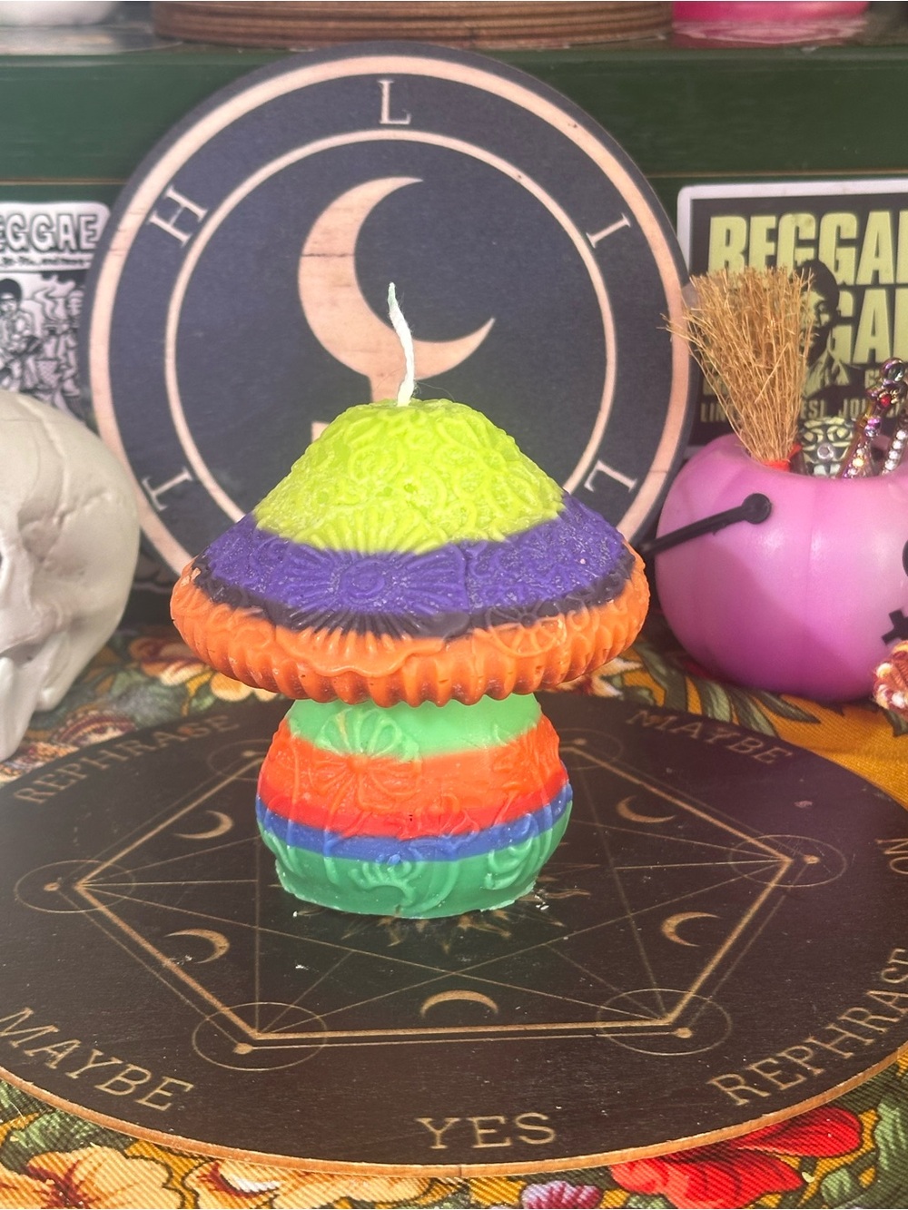 Cute Mystic Mushroom Candle